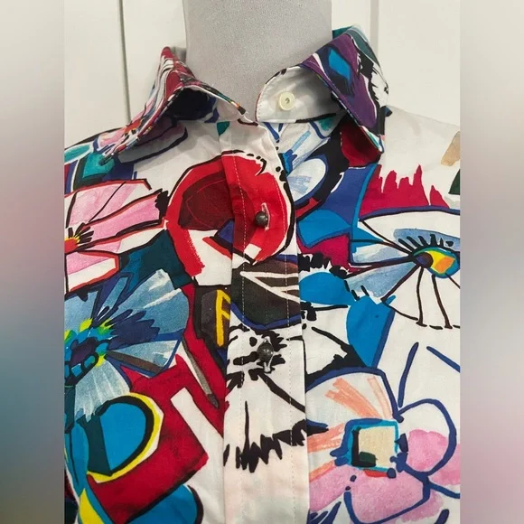 Robert Graham Multicolor Floral Button Down Shirt - Picture 4 of 10